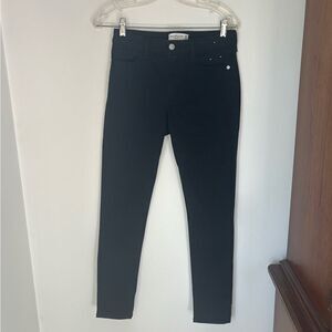 Abercrombie black the super skinny mid rise jeans size 6R 63% cotton